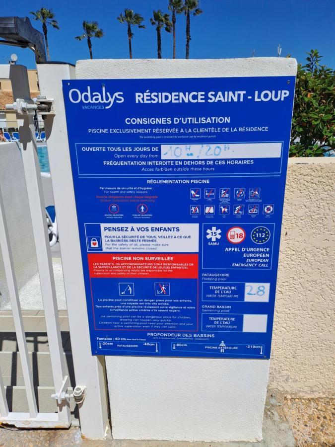 Studio Climatise Box 5 G Residence Odalys Saint Loup, Piscine ,Parking Prive Et Superette 25 Agde Luaran gambar